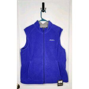 Eddie Bauer NWT Womens Sz 2XL Quest 200 Fleece Vest Bluebell Full Zip Soft